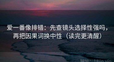 爱一番像排错：先查镜头选择性强吗，再把因果词换中性（读完更清醒）