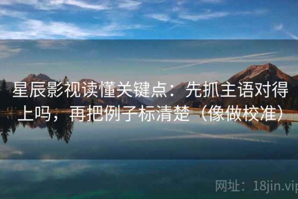 星辰影视读懂关键点：先抓主语对得上吗，再把例子标清楚（像做校准）