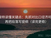 推特读懂关键点：先抓对比口径齐吗，再把段落写提纲（读完更稳）